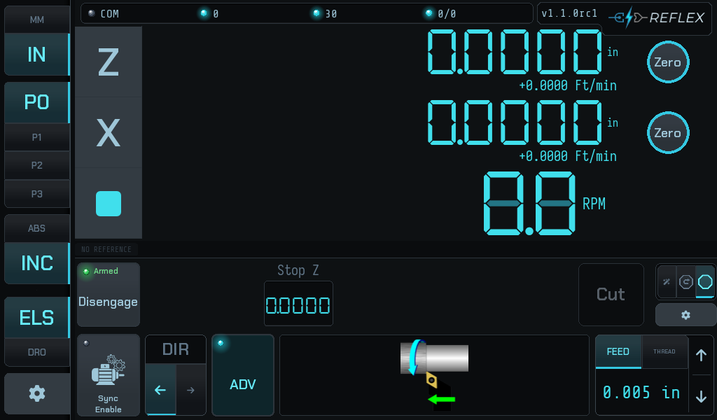 Stop-only in FEED mode
