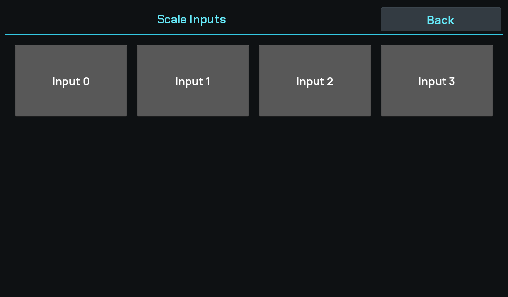 Inputs setup